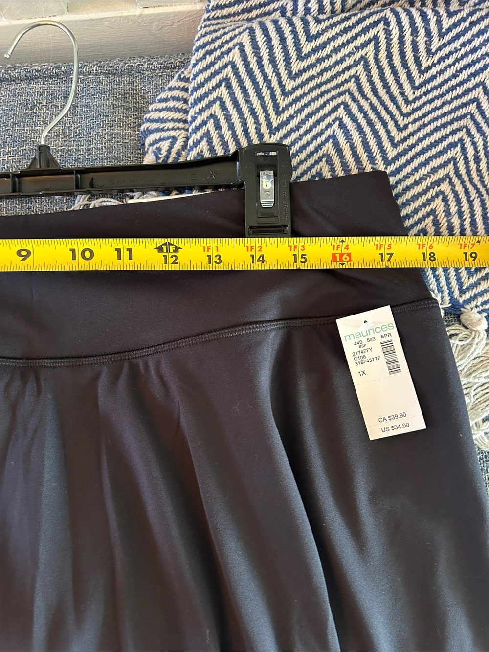 Maurices Black A-Line Skort with Wide Waistband - Picture 4 of 6